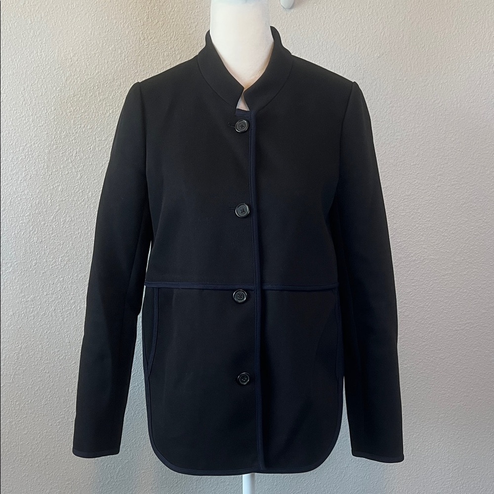 JCrew Tipped Twill Blazer Navy/Black Size 00